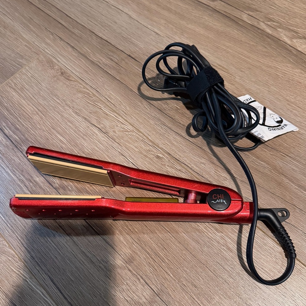 CHI AIR 24K Ruby Red 2" Tourmaline Ceramic Flat Iron Hair Straightener